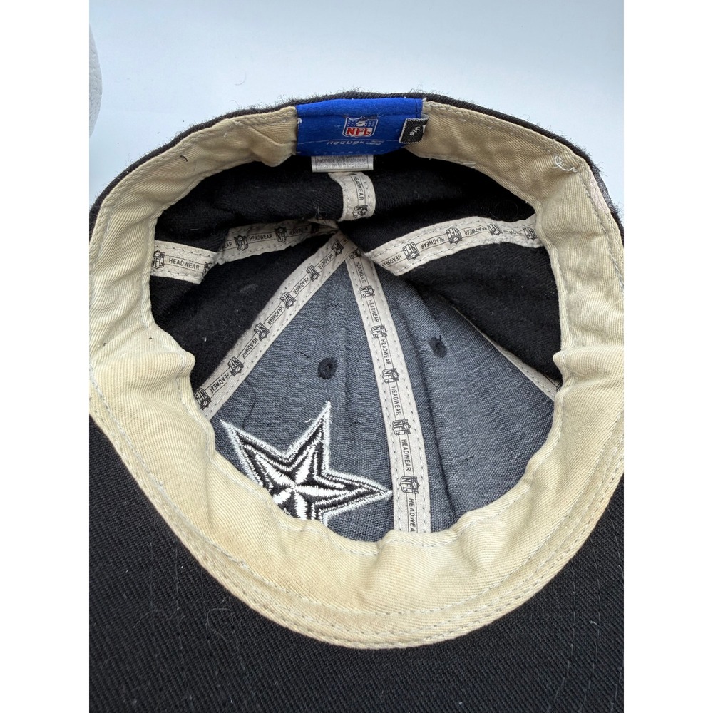 Dallas Cowboys Reebok NFL Fitted Hat Black 100% Wool Star Logo Size 7 3/8 - Picture 6 of 9